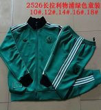 2025-2026 Liverpool Club green kid Soccer jackets with Long Trousers E25200