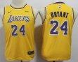 Youth Nike Los Angeles Lakers #24 Kobe Bryant Yellow basketball jersey-S8