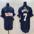 Nike New York Yankees #7 Mickey Mantle Navy majestic baseball Jerseys Joint name-BD 01