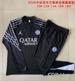 2025-2026 Paris Saint-Germain club black kid Soccer uniforms with Long Trousers E25132