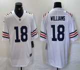 Nike Chicago Bears #18 Caleb Williams white Color Rush Limited Jersey 01