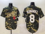 2025 Nike Los Angeles Dodgers #8 Enrique Hernandez camo majestic baseball jerseys Joint name