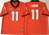 Georgia Bulldogs 11 Jake Fromm orange College Football Color Rush Limited Jersey