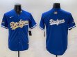 Los Angeles Dodgers blank blue gold fashion baseball Jerseys-BD 02