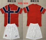 2026-2027 Norway team red white kids soccer jerseys home