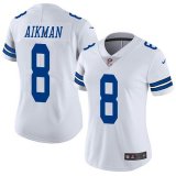 Women Dallas Cowboys #8 Troy Aikman Nike white Color Rush Limited Jersey