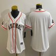 Women Nike Houston Astros blank beige baseball jerseys -BD 01