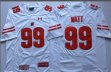Under Armour Wisconsin Badgers J.J Watt 99 College Football Jersey - White