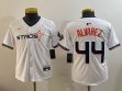 Youth Houston Astros #44 Yordan Alvarez beige majestic baseball jerseys Joint name -BD 01