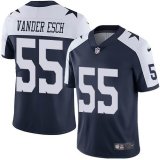 Nike Dallas Cowboys #55 Leighton Vander Esch blue thanksgiving Color Rush Limited Jersey