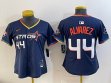 Youth Houston Astros #44 Yordan Alvarez blue majestic baseball jerseys Joint name -BD 01