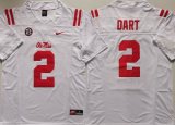 Ole Miss Rebels #2 Jaxson Dart White red college football jerseys-PNS