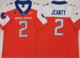 Boise State Broncos #2 Ashton Jeanty orange white college football jerseys-PNS