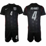 2026 World Cup United States team #4 ADAMS black soccer jerseys away