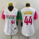 Women Nike San Diego Padres #44 Joe Musgrove white majestic baseball jerseys 01