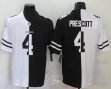 Dallas Cowboys #4 Dak Prescott Nike white black Split Color Rush Limited Jersey-BD