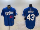Nike Los Angeles Dodgers #43 Anthony Banda blue majestic baseball jerseys