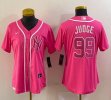 Women Nike New York Yankees #99 Aaron Judge pink majestic baseball Jersey