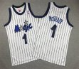 Youth Orlando Magic #1 Tracy Mcgrady white Throwback basketball jersey-XD