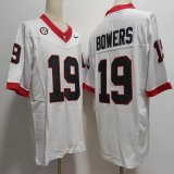 Georgia Bulldogs #19 Brock Bowers White College Football Jerseys 03 -XST