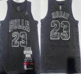 Jordan Chicago Bulls #23 Michael Jordan black NBA basketball Jerseys-XD