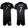 2026 World Cup United States team #7 REYNA black soccer jerseys away