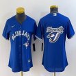 Women Nike Toronto Blue Jays blank blue majestic baseball Jerseys