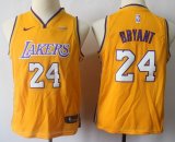Youth Nike Los Angeles Lakers #24 Kobe Bryant Yellow basketball jerseys-S8