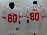 49ers #80 Rice Nike White Color Rush Limited Jersey