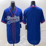 Nike Toronto Blue Jays blank blue majestic baseball Jerseys Joint name-BD 01
