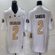 Colorado Buffaloes #2 Shedeur Sanders white With PAC-12 Patch Football Jersey BD 03