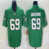 Nike Philadelphia Eagles #69 Landon Dickerson light green Color Rush Limited Jersey 03