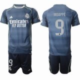 2025-2026 Real Madrid club #9 MBAPPE blue soccer jerseys away