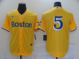 Nike Boston Red Sox #5 Enrique Hernandez Yellow majestic baseball jerseys-BD