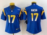 Youth Los Los Angeles Rams #17 Puka Nacua blue Nike Color Rush Limited Jerseys-BD