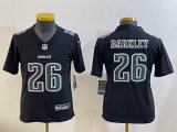 Youth Nike Philadelphia Eagles #26 Saquon Barkley black fasahion Color Rush Limited Jersey