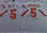 Clemson Tigers #5 D.J. Uiagalelei White NCAA Game Colloge Football Jersey
