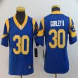 Youth Nike Rams #30 Todd Gurley II Blue Gold Color Rush Limited Jersey