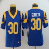Youth Nike Rams #30 Todd Gurley II Blue Gold Color Rush Limited Jersey