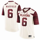 2018 Oklahoma Sooners #6 Baker Mayfield white New College Football Jersey