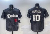 Chicago White Sox #10 Yoan Moncada black mlb Jersey city version 01