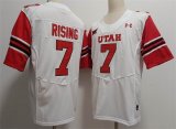 Utah Utes #7 Cameron Rising white college football jerseys