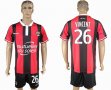 2016-2017 OGC Nice club VINCENT #26 red black soccer jersey home