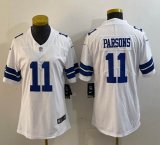 Youth Nike Dallas Cowboys #11 Micah Parsons white Color Rush Limited Jersey 01