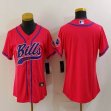 Women Buffalo Bills red nike baseball jerseys Joint name-BD