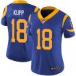 Women Nike Rams #18 Cooper Kupp blue Color Rush Limited Jersey