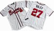 Atlanta Braves 27# Austin Riley Nike White Home Replica Player Name Jersey