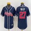 Youth Nike Atlanta Braves #27 Austin Riley blue majestic baseball Jerseys