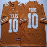 Texas Longhorns #10 Vince Young orange College Football Jersey-PNS