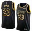 Youth Nike Los Angeles Lakers #23 LeBron James black fashion basketball jersey